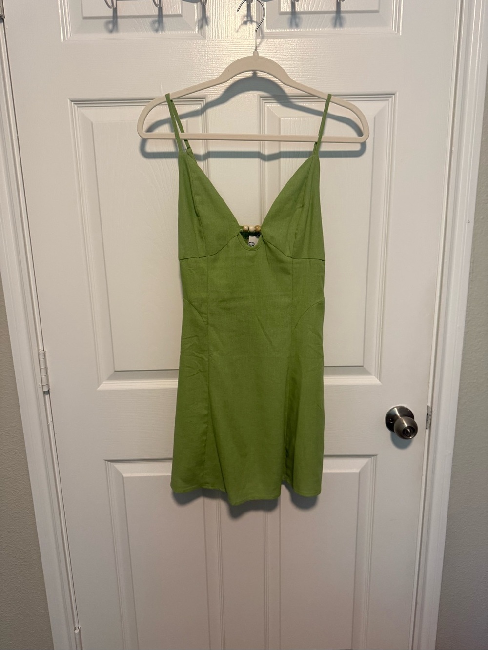 Paper Heart Green Spaghetti-Strap Mini Dress